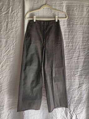 High-Waist Wide Leg Gray Pants